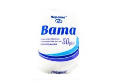 вата медична гігієнічна нестерильна  50гр. Перлина