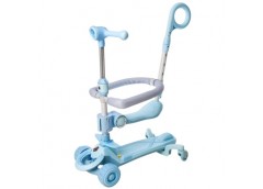 самокат дитячий 5 в 1 Smart блакитний  N-388