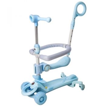 самокат дитячий 5 в 1 Smart блакитний  N-388