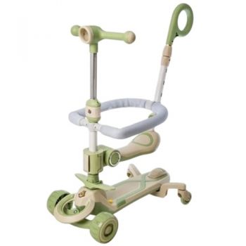 самокат дитячий 5 в 1 Smart зелений  N-388