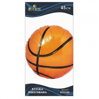 кулька фольгована Pelican баскетбольний м`яч 45см.  835100  (5/50)