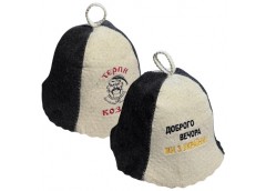 шапка лазнева біло-сіра