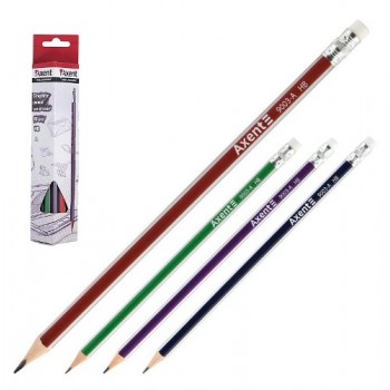 олівець чорнографітний Axent з гумкою, НВ  9003/12-А  (12/144/2880)
