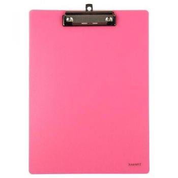 планшет Axent пластиковий А4 з металевим кліпом рожевий  2515-10-А  (30/120)