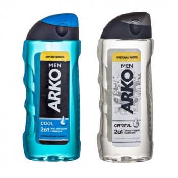 гель для душу + шампунь 2 в 1 ARKO MEN 260мл. (в ас-ті)