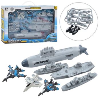 набір з транспортом морський флот 7 предм., снаряди, в кор. 41,5х28х7см.  Т074  (18)