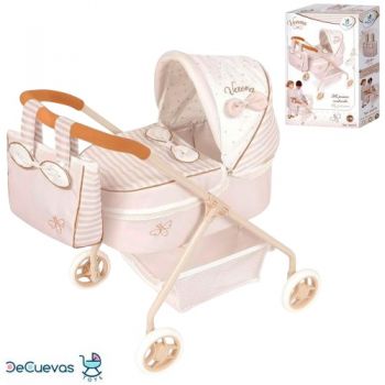 коляска для ляльки мет. класика 50х35х56см., сумка, кошик, в кор. 44х32х11см.  86078  (6)