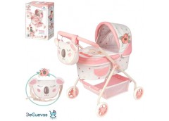 коляска для ляльки мет. класика 50х35х56см., рюкзак, кошик, в кор. 44х32х11см.  ...