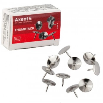 кнопки Axent нікельовані  50шт.  4201-А  (20/1000)