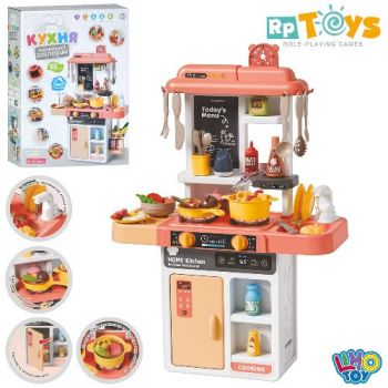 кухня 63х45х22см., мийка, посуд, прод.,43 пр., звук,світло, на бат. в кор. 49х36х13см.  889-298 (12)