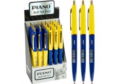 ручка Piano РТ-056 кульк. автоматична масл. синя 0,7мм.  (24/1152)