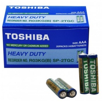 батарейка Toshiba R 03 синя  1x2 в кор.  (40/200/1000)