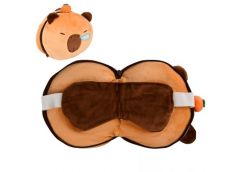 подушка дорожня під шию з маскою 