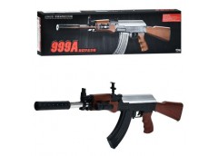 автомат 72см., стріляє пластиковими кулями, лазер, на бат. в кор. 76х20х7см.  99...