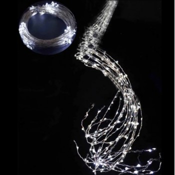 електрогірлянда пучок-роса 200 LED, 10 ліній по 2м., 8 режимів, USB, білий колір  1920-03
