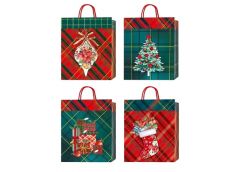 пакет подар. Buromax паперовий новорічний 18х23х8см., гліттер + 3D-фігура  ВМ.20...