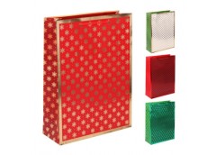 пакет подар. Buromax паперовий новорічний 18х23х8см., тиснення фольгою  ВМ.20001...
