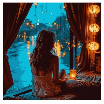 картина за номер. Santi з LED-підсвіткою 40х40см. 