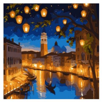картина за номер. Santi з LED-підсвіткою 40х40см. 