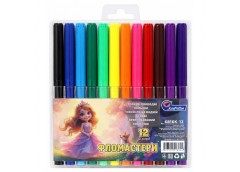 фломастери J.Otten 6816К-12 Принцеса 12кол. у жорсткому PVC  (12/192)