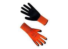 рукавиці Seven синтетичні помаранчеві з чорним неповним спіненим латексним покри...