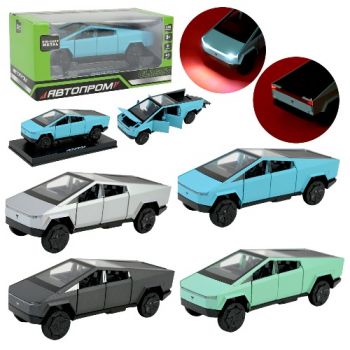 машинка Автопром мет. Tesla pickup truck відч. дв.,св.,звук, на бат. в кор. 19,5х9х9см. АР74222 (24)
