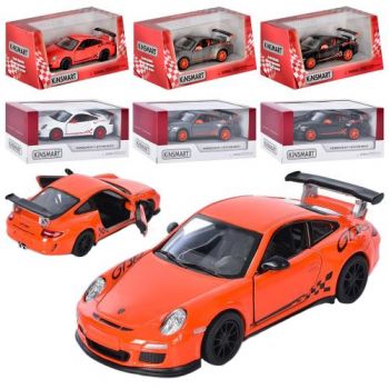 машина Kinsmart мет. інерц. Porsche 911 1:36, 12,5см. в кор. 16х7,5х8см.  KT 5352 W  (24)