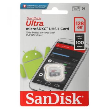 карта пам`яті Sandisk Ultra micro SDHC 128Gb Class 10 А1, 100Mb/s