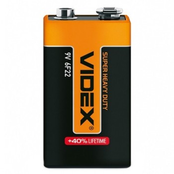 батарейка Videx 6F22  крона в кор.  (24/480)