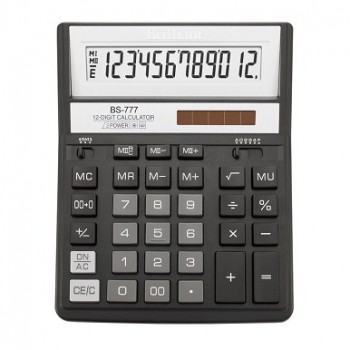 калькулятор Brilliant BS-777BK чорний настільний 15,7х20,0х3,1см.  (10/40)