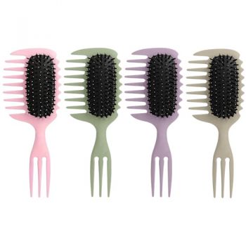 гребінець масажний пл. багатофункціональний 27х10,5х3,5см. з ручкою-виделкою  2024-2  (24/240)