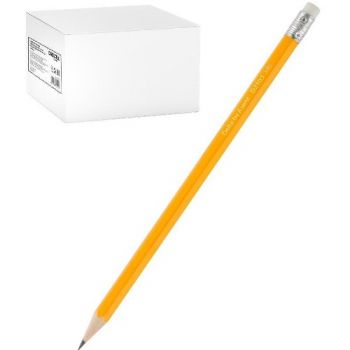 олівець чорнографітний Axent з гумкою, НВ  D2103  (144/576/2880)