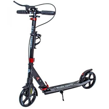 самокат двоколісний Scale Sports з руч. гальмо чорний, колеса 200мм. руль 80/88/96 см, max100кг SS08
