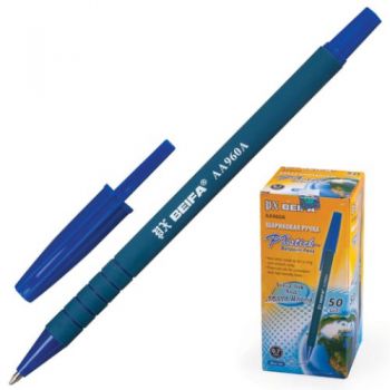 ручка Beifa AA960А кульк., корпус оксамит, синя  (50/1000/4000)