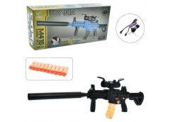 автомат 79см., акум., 10 м`яких куль-присосок, приціл, USB-зар., в кор. 39,5х19х...
