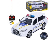 машина р/к 32см. поліція, 1:12, акум., гум. кол., світло, USB-зар., в кор. 46х19...