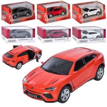 машина Kinsmart мет. інерц. Lamborghini Urus 12,5см., гум. кол., в кор. 16х7,5х8см.  KT 5368 W  (24)
