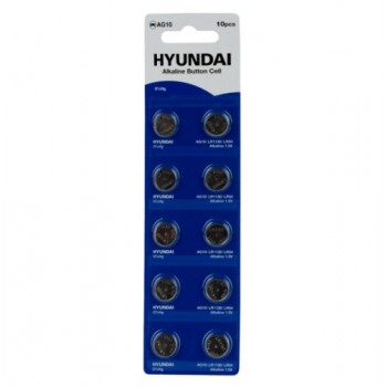 батарейка Hyundai AG-10 таблетка 1х10 на бліст.  (10/200)