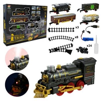 залізниця акум., світло, звук, дим, в кор. 48,5х38х7,5см.  699-31А  (6/12)