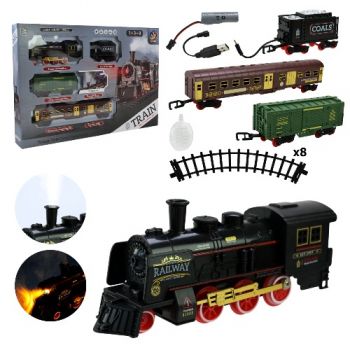 залізниця акум., світло, звук, пара, в кор. 51х33х5,5см.  652-Х20  (18/36)