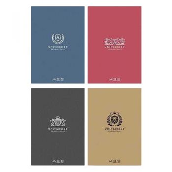 блокнот А6 50арк. склейка, мат. лам., білий блок, клітинка 