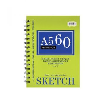 альбом Art Nation для ескізів А5/60арк. на бічній спіралі  XQSL4110/115595  (96)