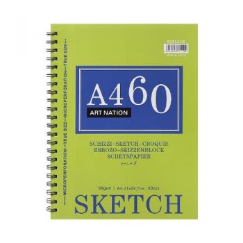 альбом Art Nation для ескізів А4/60арк. на бічній спіралі  XQSL4110/115594  (48)