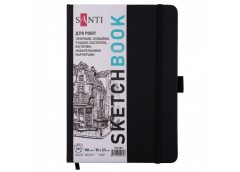 скетчбук Santi для графіки 16х23см., 80арк., тверда обкл. PU, 110гр./м2  743185 ...