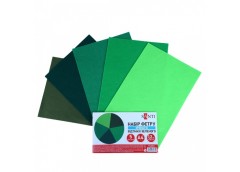 фетр Santi А4 м`який, відтінки зеленого, 5 арк.  743251  (1/200)