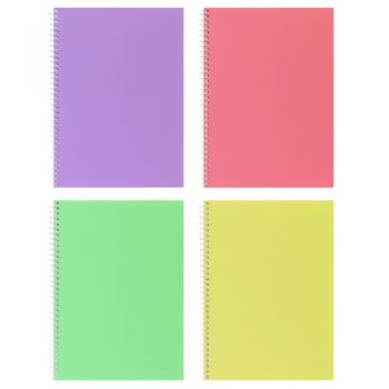 блокнот Economix А5/80арк., на спір., пластик. обкл., фактура 