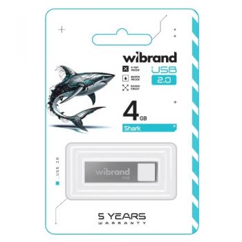 флеш-карта Wibrand Shark   4Gb  WI2.0/SH4U4