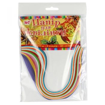 папір для квілінгу Рюкзачок № 7  11кол., 165 смужок, 5мм.х30см.  УП-47  (20)