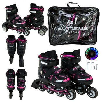 ролики колеса PU, світло, розмір M (34-37), в сумці 38х7х31см.  RL25428  (6)