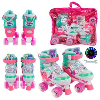 ролики колеса PU, світло, розмір M (34-37), в сумці 38х7х31см.  RL25437  (6)